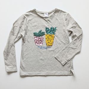 Zara Longsleeve Tee with Plant Applique